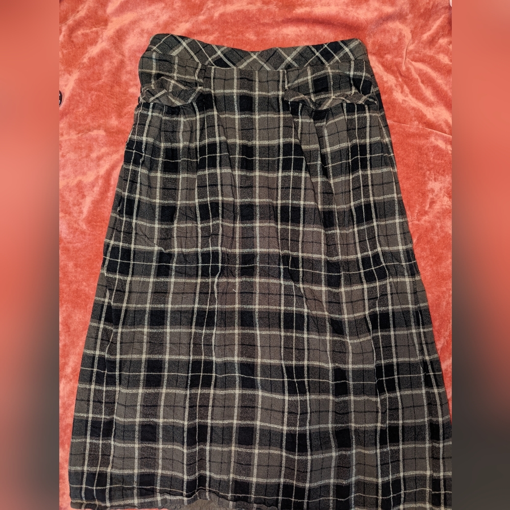 Green Plaid Skirt
